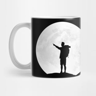 traveler in full moon Mug